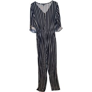 Striped Black and White Jumpsuit